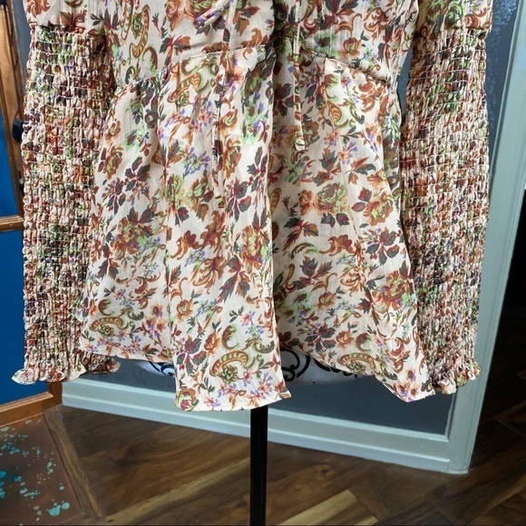 STEVIE MAY SAFFRON Brown floral long sleeve top - Picture 8 of 13